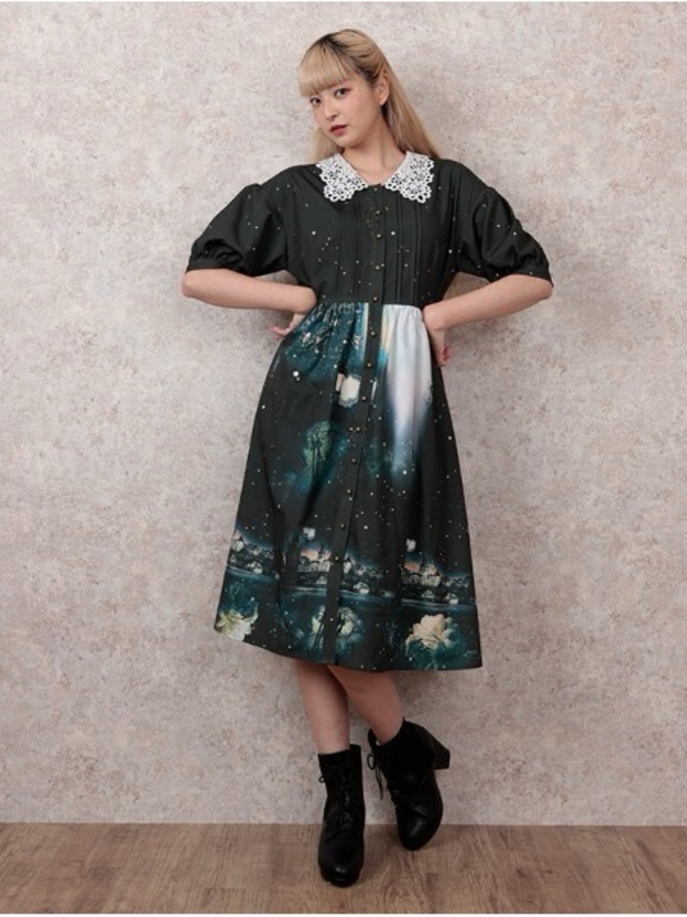 Axes Femme Fantastic City Pattern 幻想街柄ワンピース